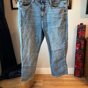 Torrid high rise ankle straight leg jeans